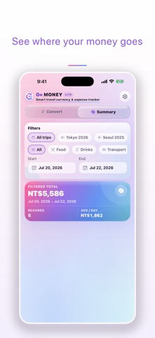 G+Money Lite iPhone screenshot