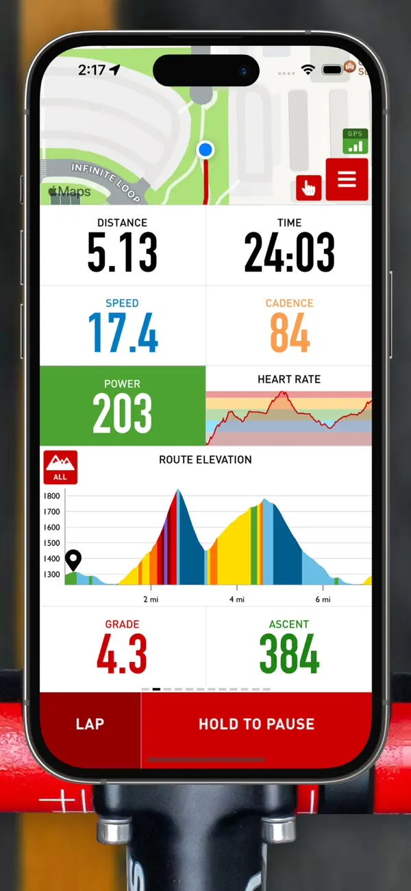 Screenshot #1 pour Pisteur Vélo/Course - Cadence