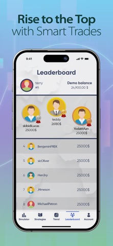 Stocks trading simulator iPhone screenshot