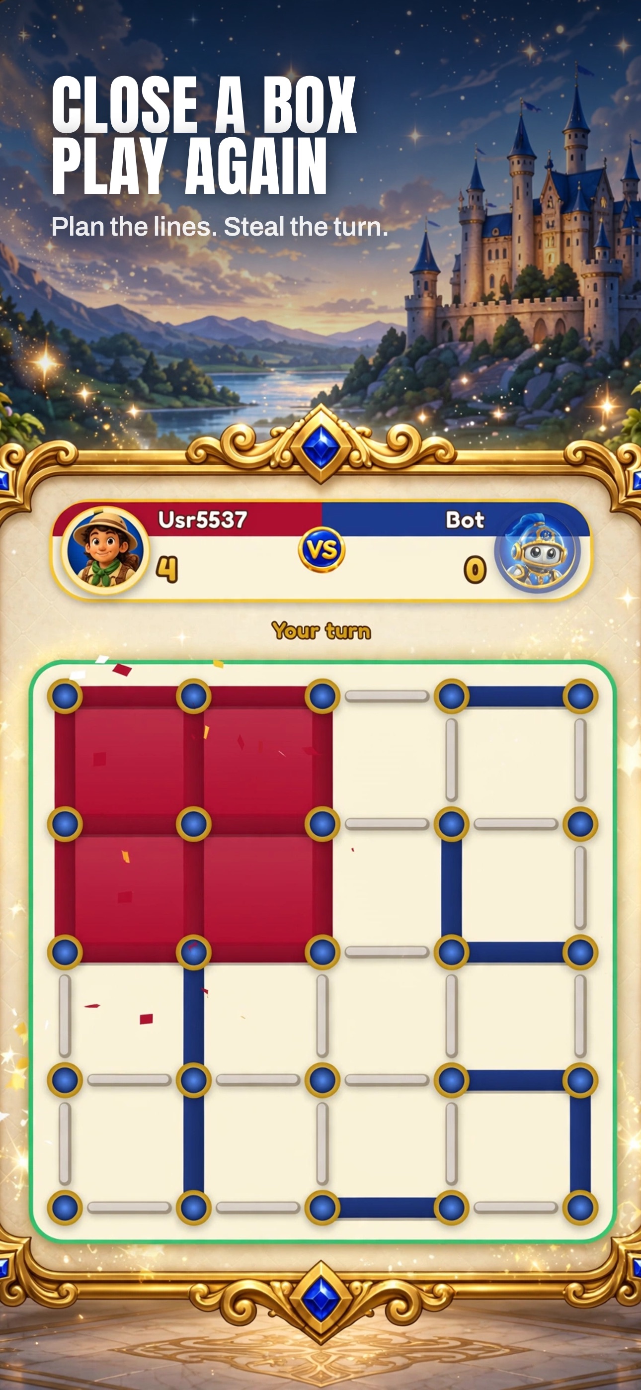 Screenshot 2 of BoxKing: Dots and Boxes