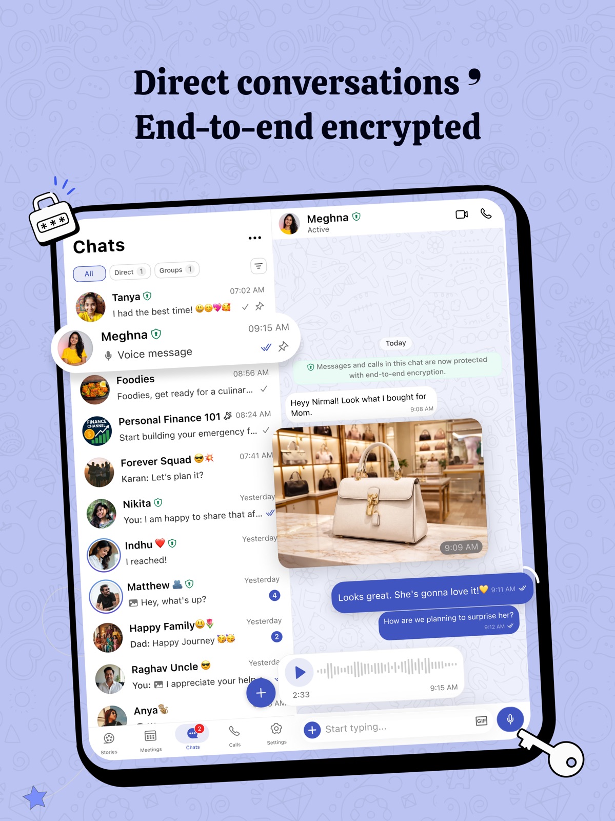 Arattai Messenger ipad screenshot 1
