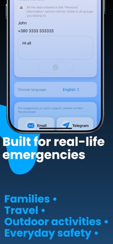 SOS Group Alert screenshot