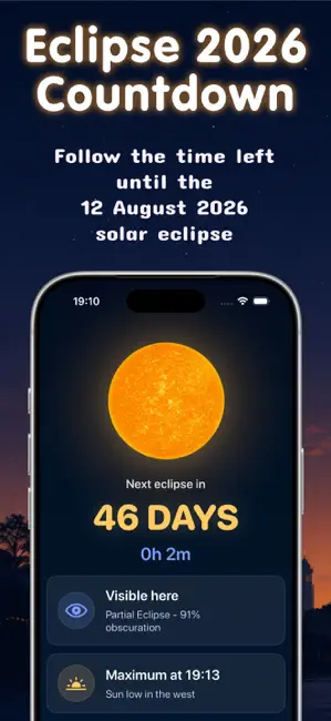 Eclipse 2026 iPhone screenshot 1