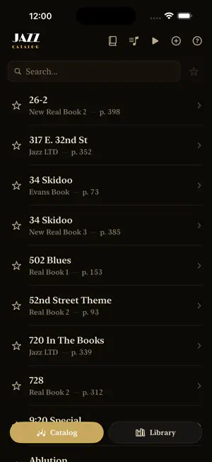 Jazz Catalog screenshot 1