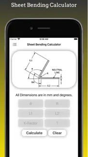 sheet bending calc iPhone Captures Décran 1