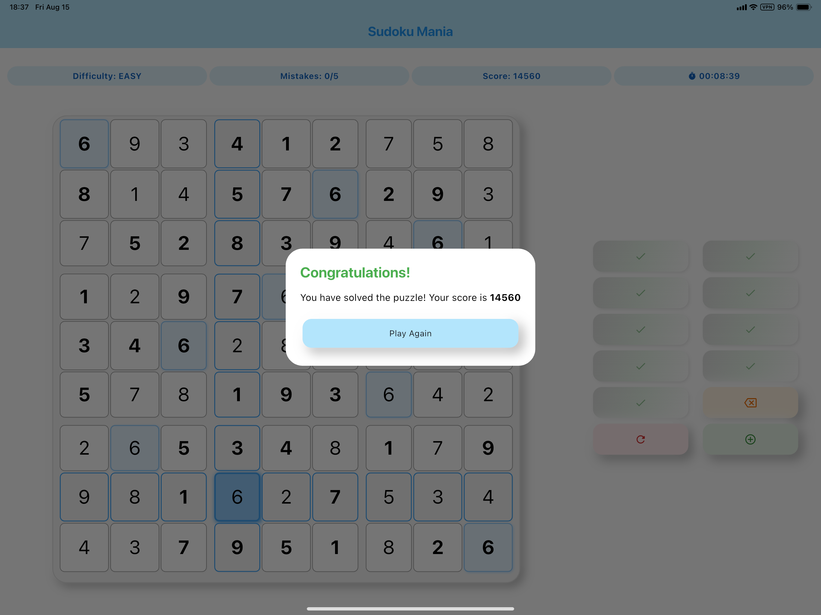 Sudoku Mania - A Classic Game screenshot 14