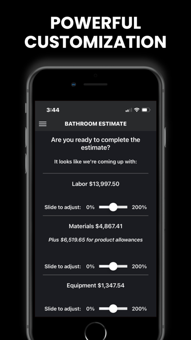 Kitchen & Bath Estimator Screenshot