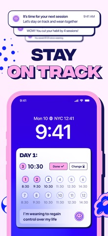 Weanie - Quit Smoking Tracker iPhone screenshot