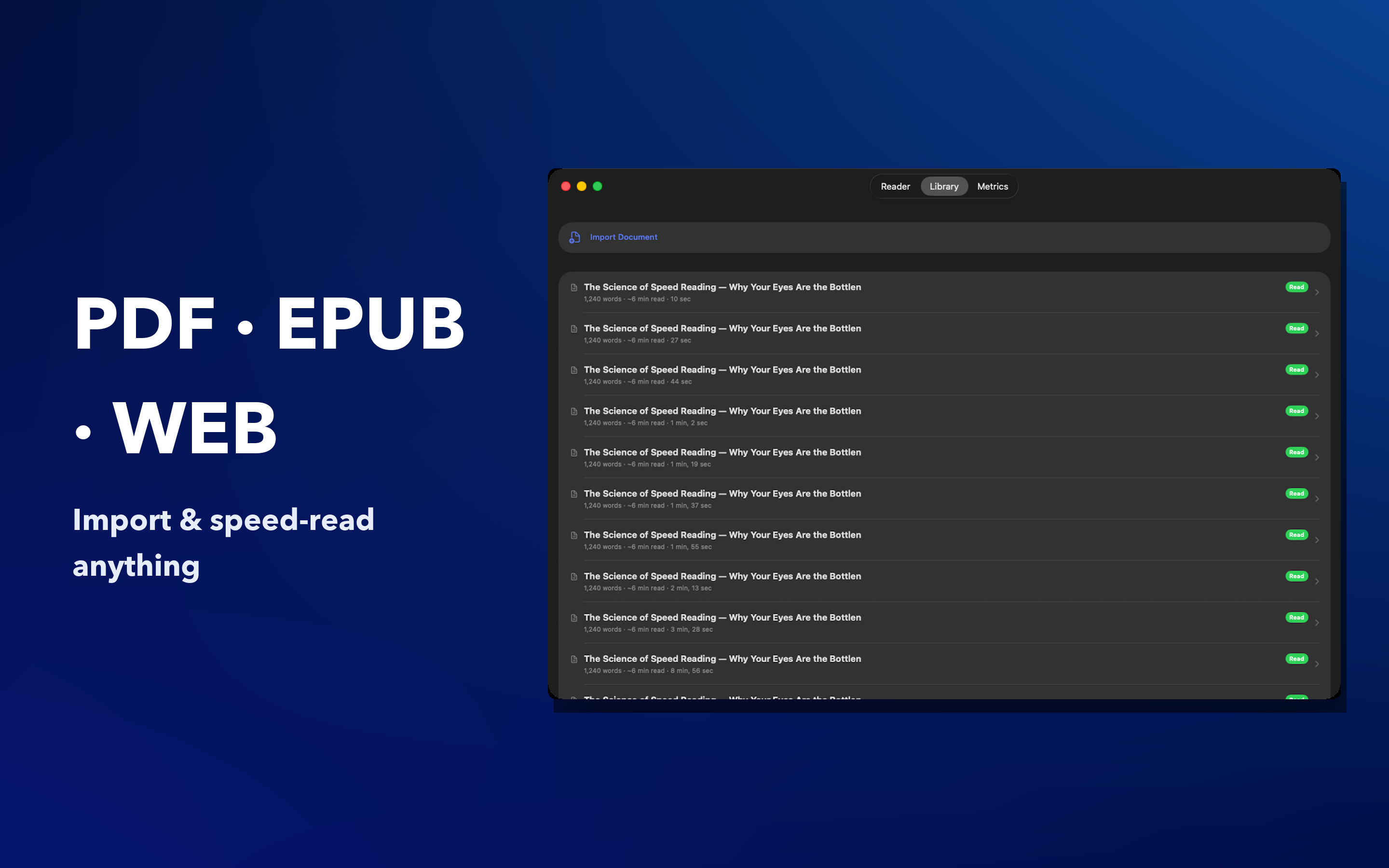 Speed Reader: RSVP Reading screenshot 12