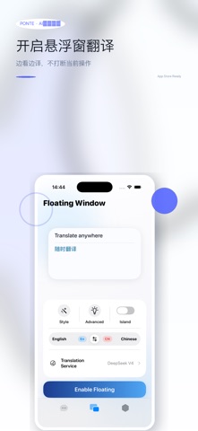 Ponte Translator-Aggregated AI iPhone screenshot