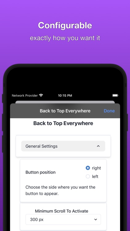 Upwards - Back to Top Button