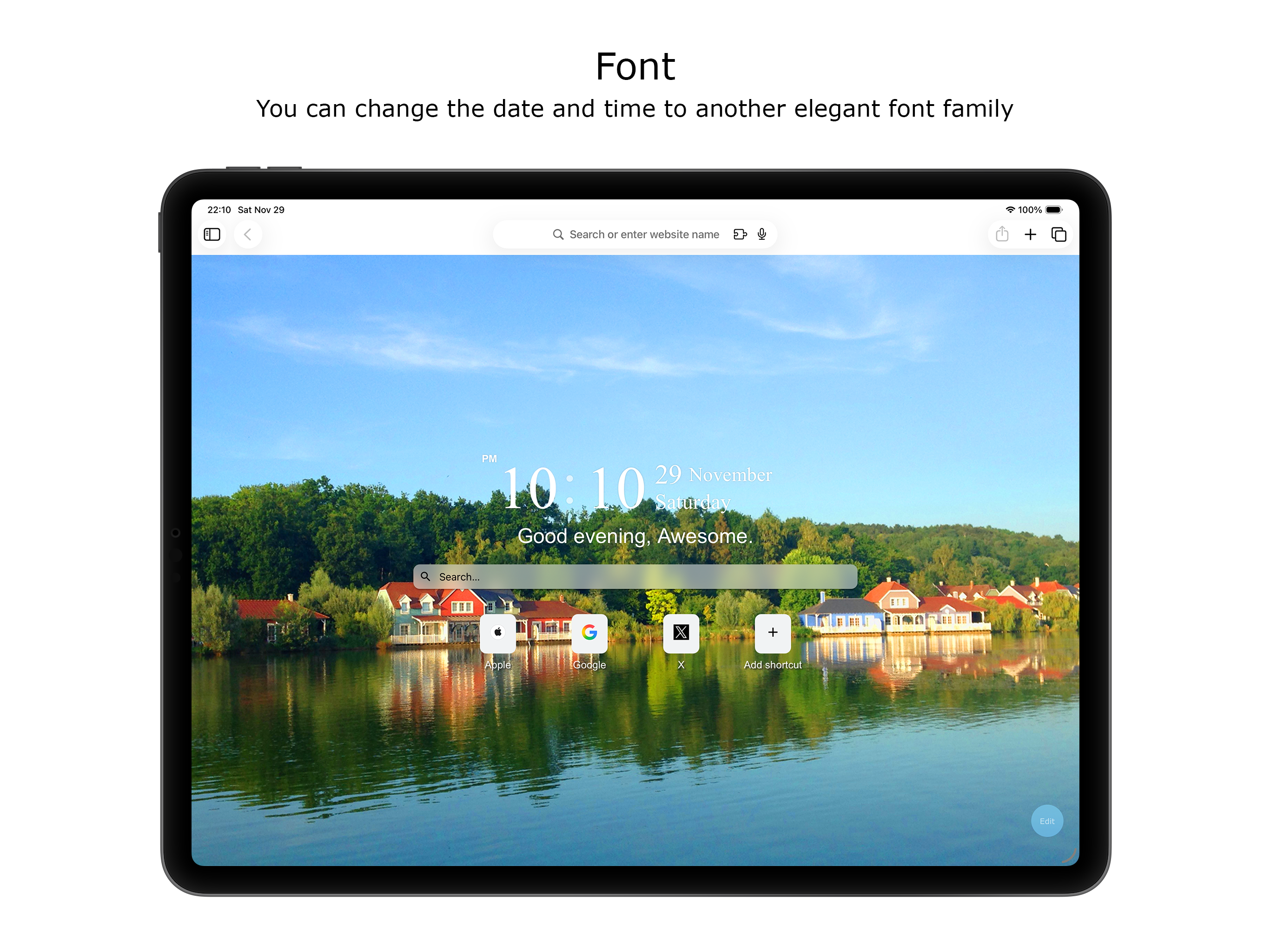 Home Tab for Safari