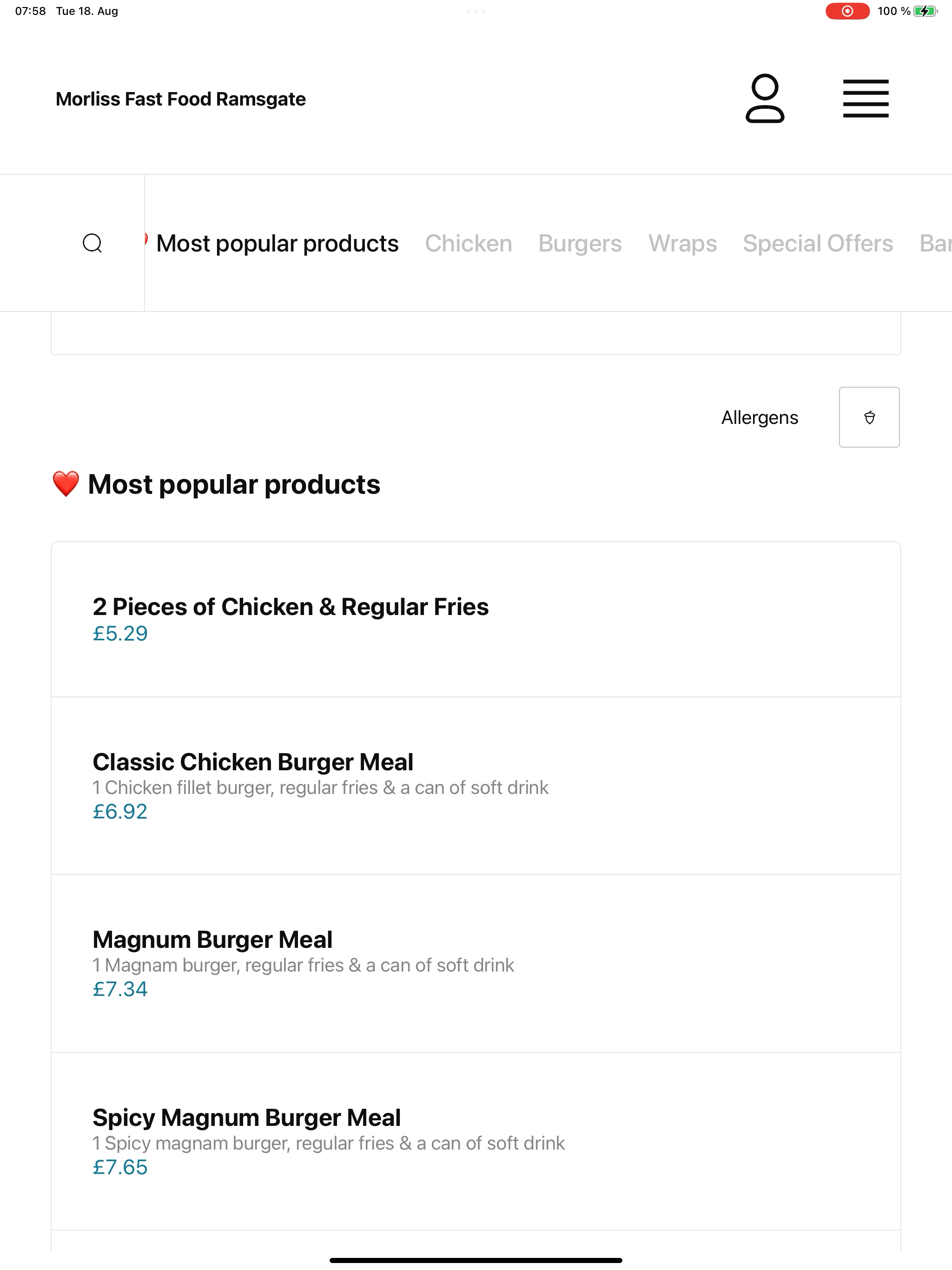 Morliss Fast Food Ramsgate screenshot 13