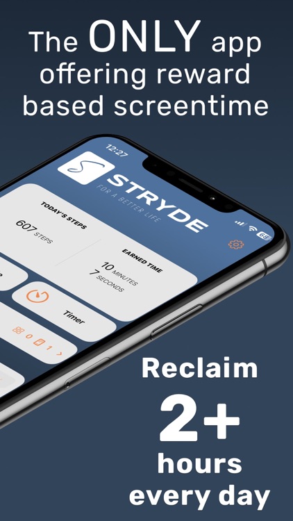 Stryde  |  steps = screentime