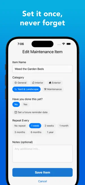 Home Maintenance Reminders screenshot 2