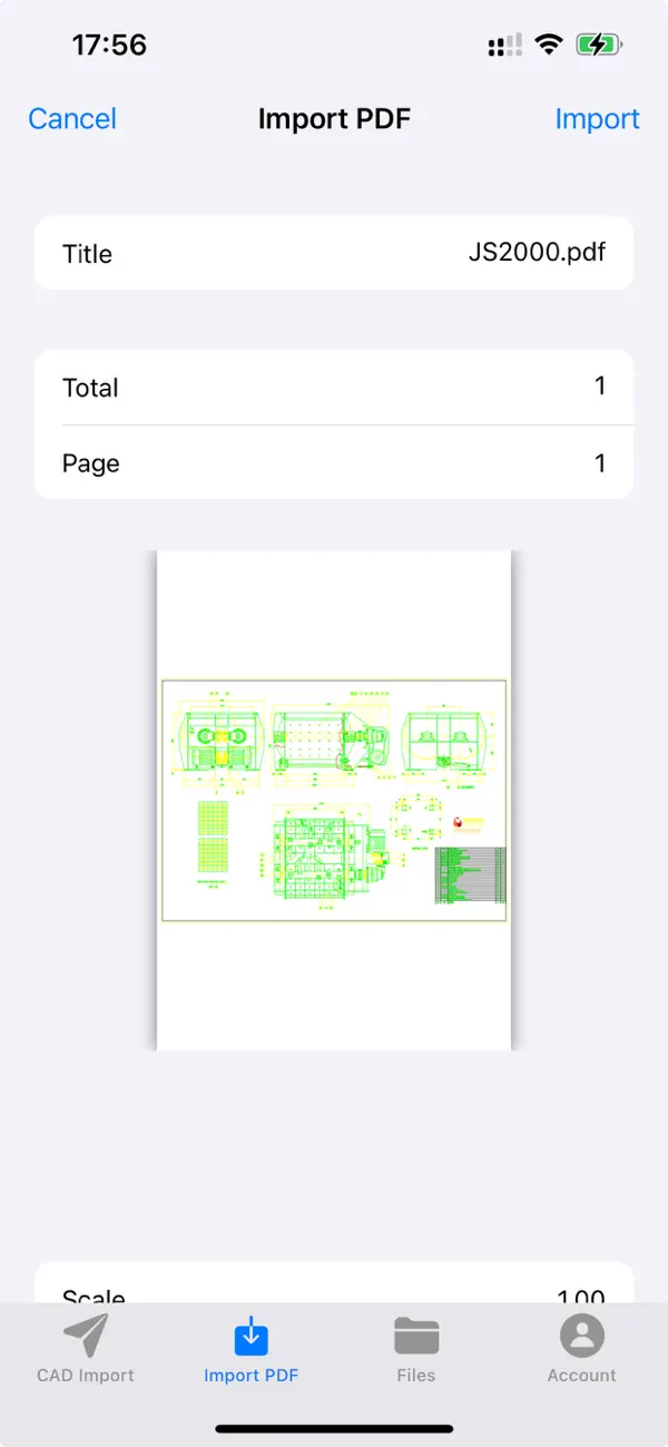 Screenshot #1 pour CAD Import - For PDF to DWG