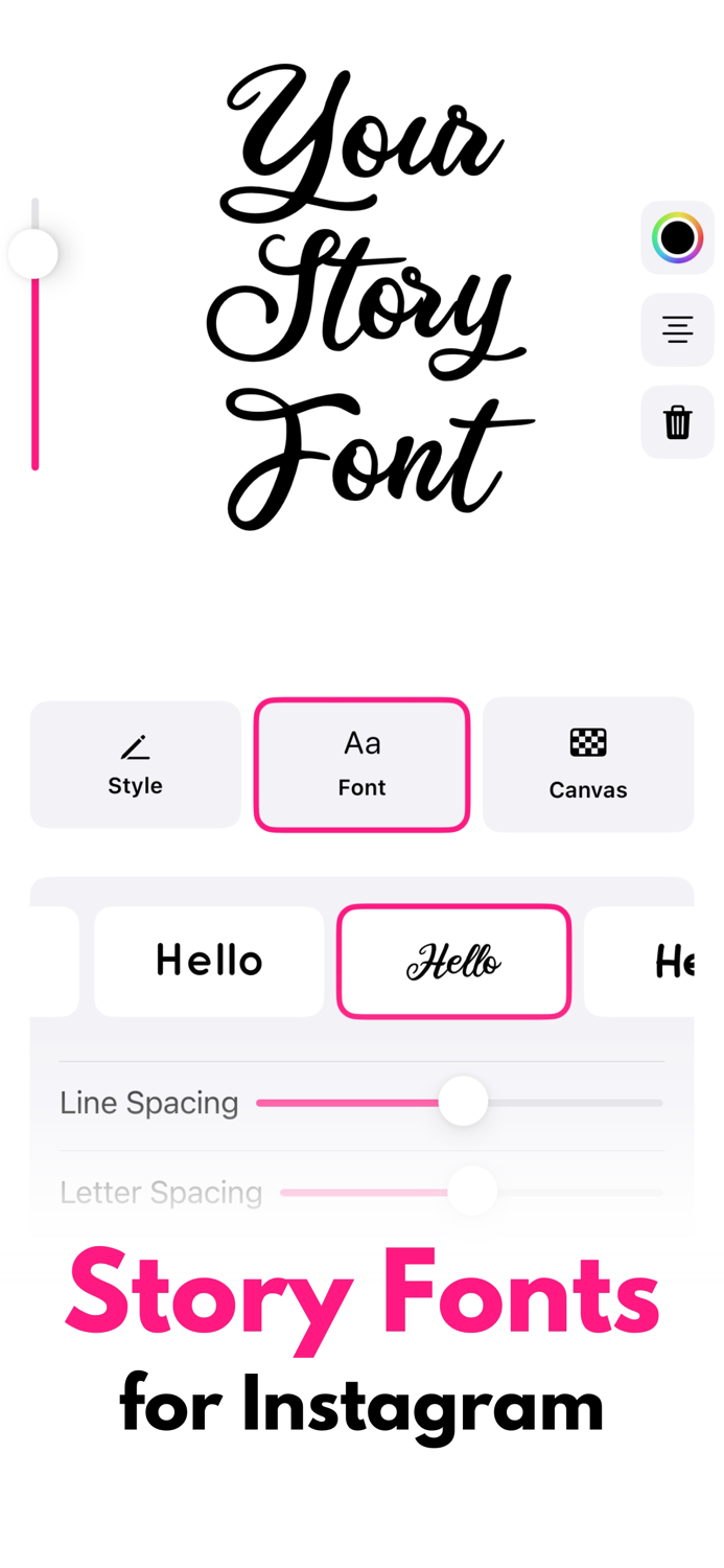 Story Fonts for Instagram