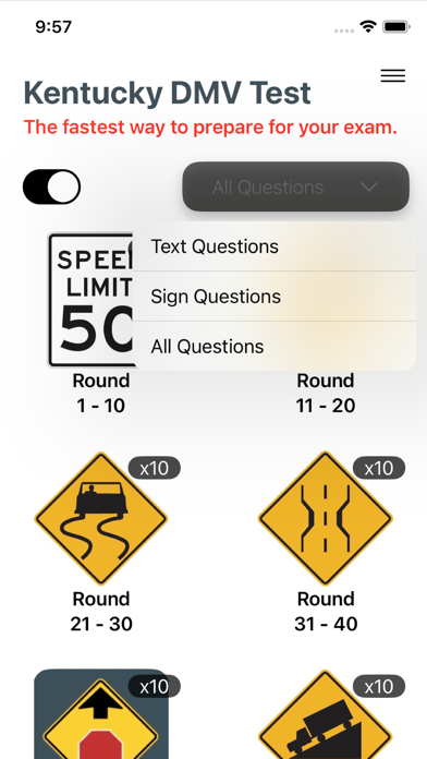 Kentucky DMV Test 2024 Prep Screenshot
