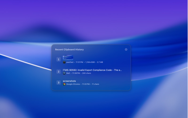 PasteFast app screenshot
