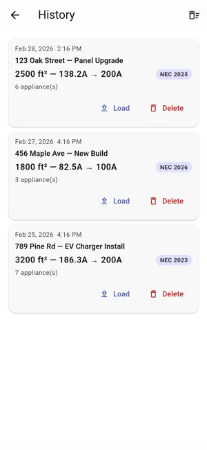 Electrical Load Calc NEC screenshot 4