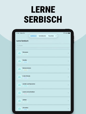 Serbisch schnell lernen iPad screenshot