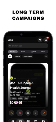 Flare: UGC & Brand Deals iPhone screenshot
