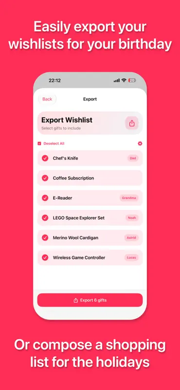 Gifter: Gift Tracker & Lists screenshot 7 of 7