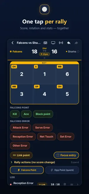 RallyStat: Volleyball Stats screenshot 1