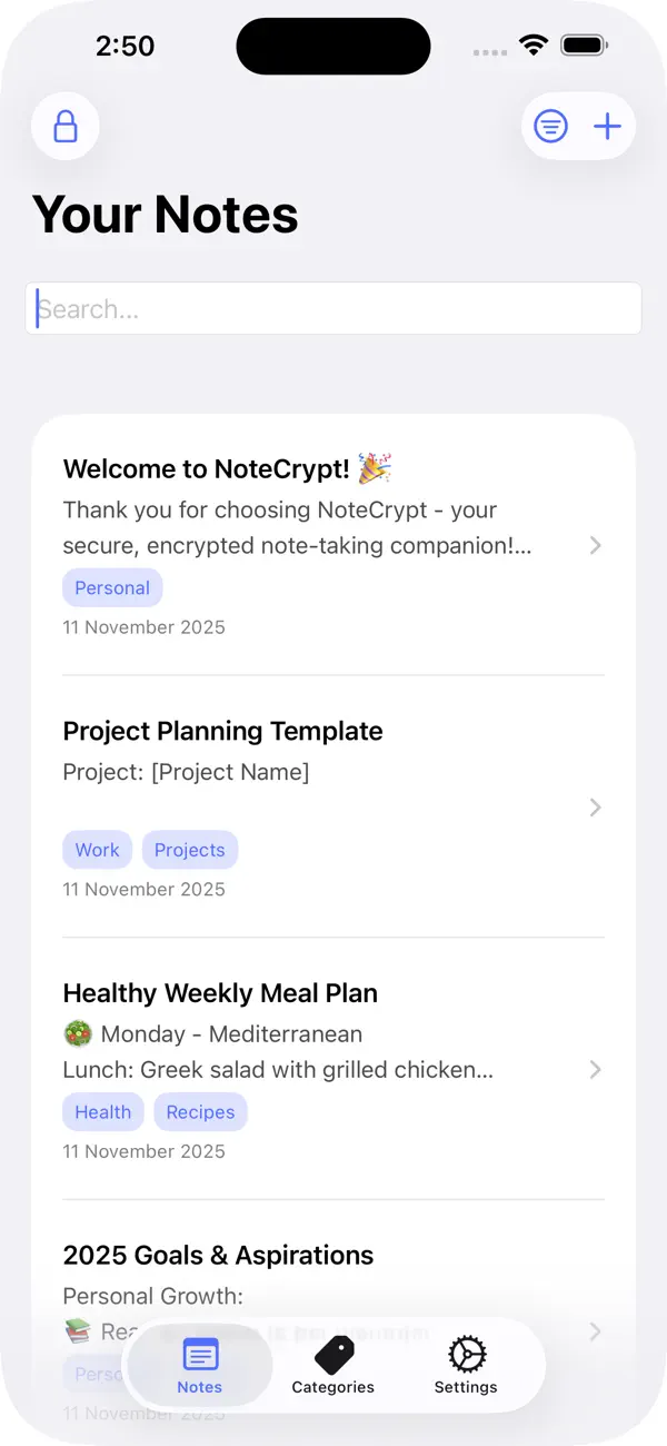#1. NoteCrypt: Encrypted Notes (iOS) Podle: Harshad Jadav