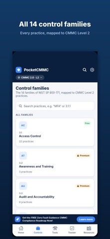 PocketCMMC screenshot