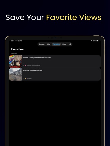 OpenwebcamDB iPad screenshot