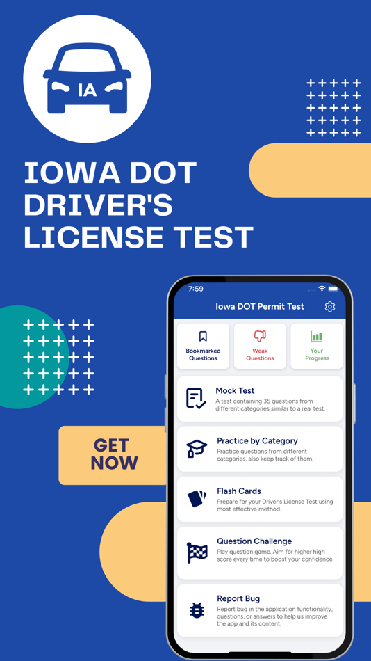 #1. Iowa DOT Driver's License Test (iOS) Podle: Haresh Rathod