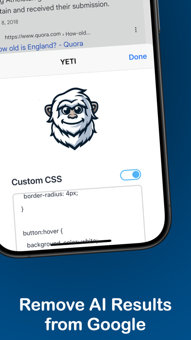 YETI - Custom CSS Screenshot