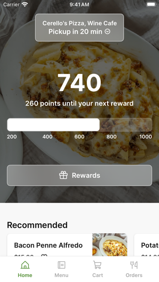 Cerello's Pizza, Wine Cafe iPhone screenshot 1 - Food & Drink app