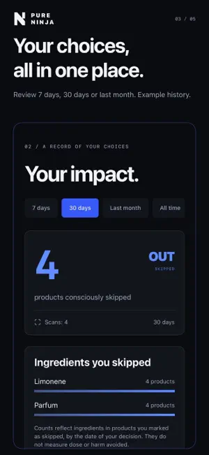 Pure Ninja: Ingredient Scanner screenshot 3