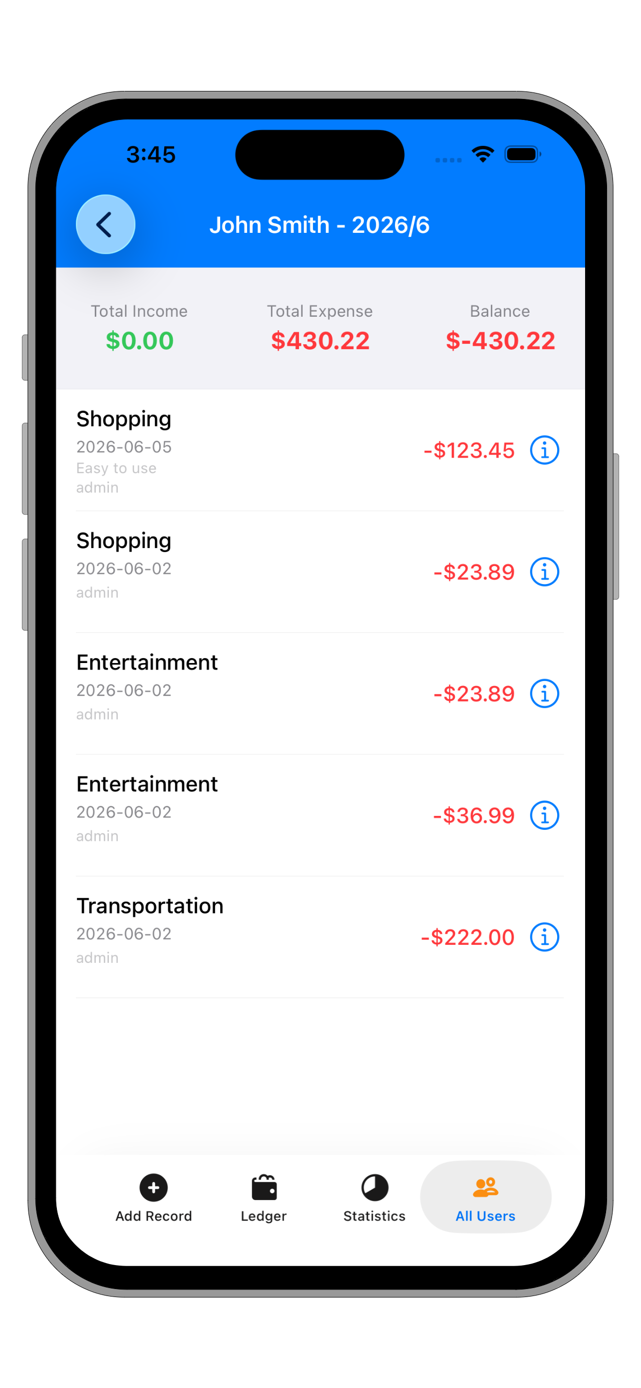 Money Budget Sync-Team Expense screenshot 6