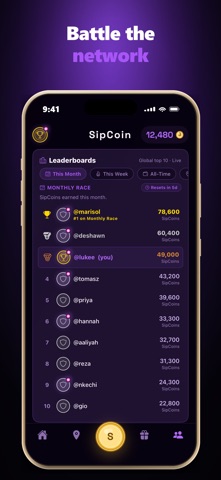 SipCoin iPhone screenshot