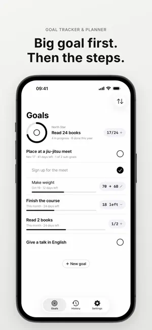 Aim: Goal Tracker & Planner screenshot 1