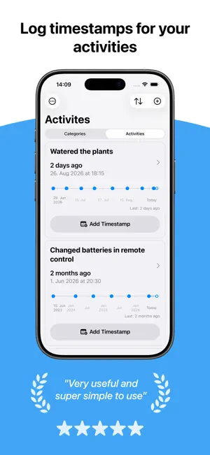 Timestamp - Event Activity Log screenshot 1