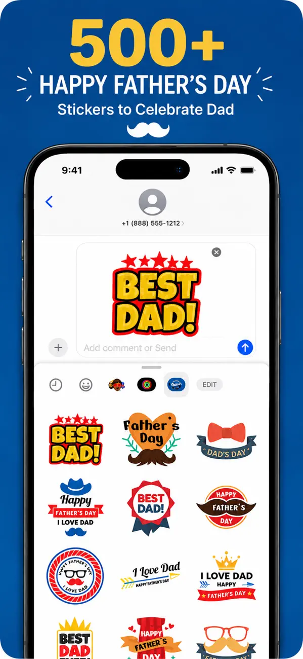 Screenshot #1 pour Father's Day Stickers 2026