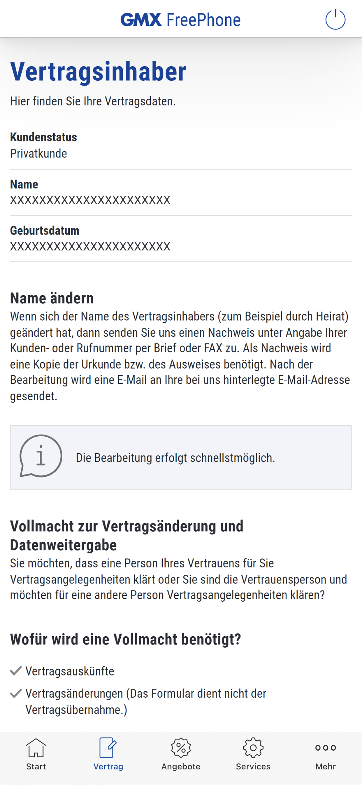GMX FreePhone screenshot 3