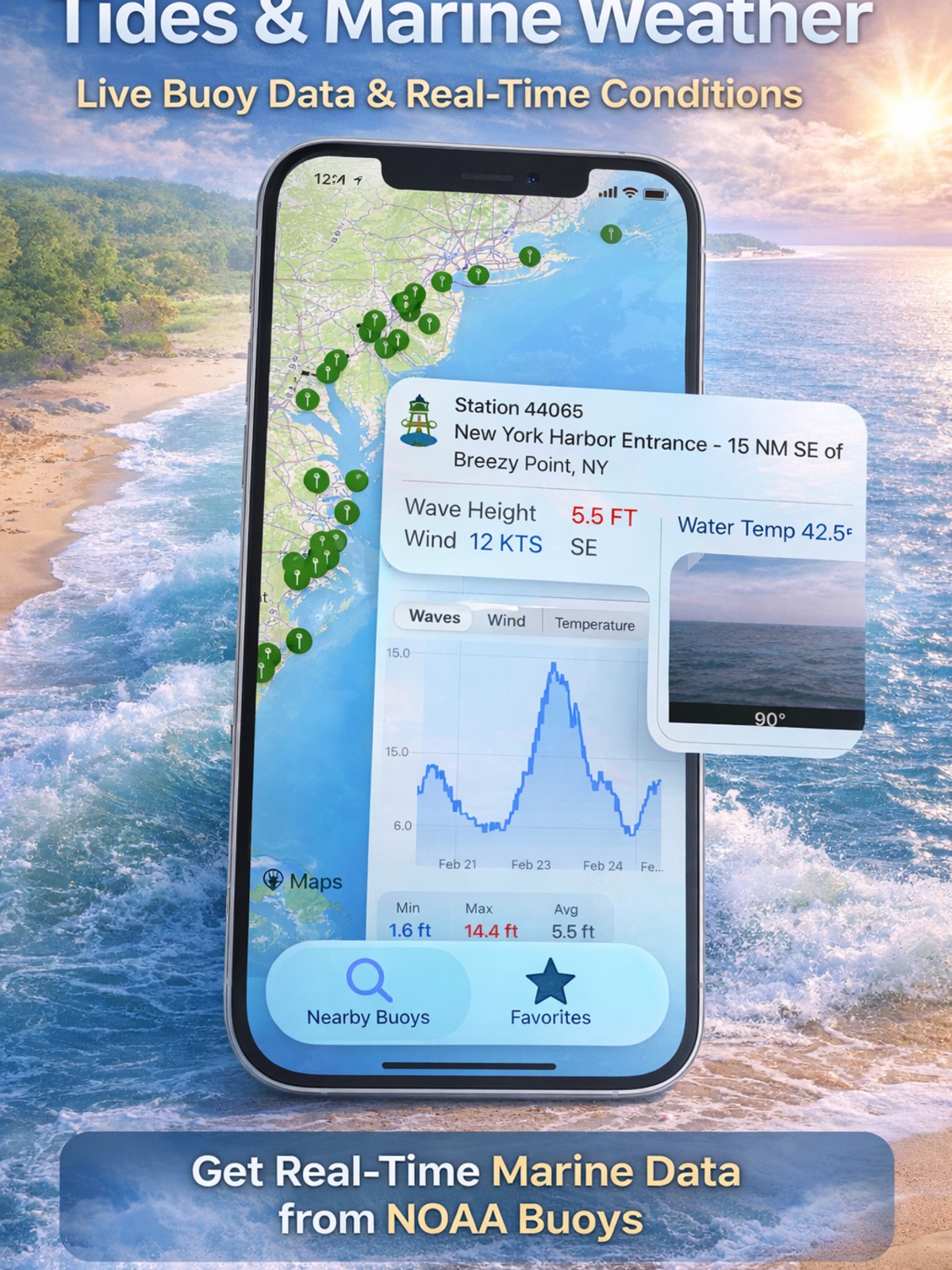 NOAA Marine Buoy and Weather ipad screenshot 1