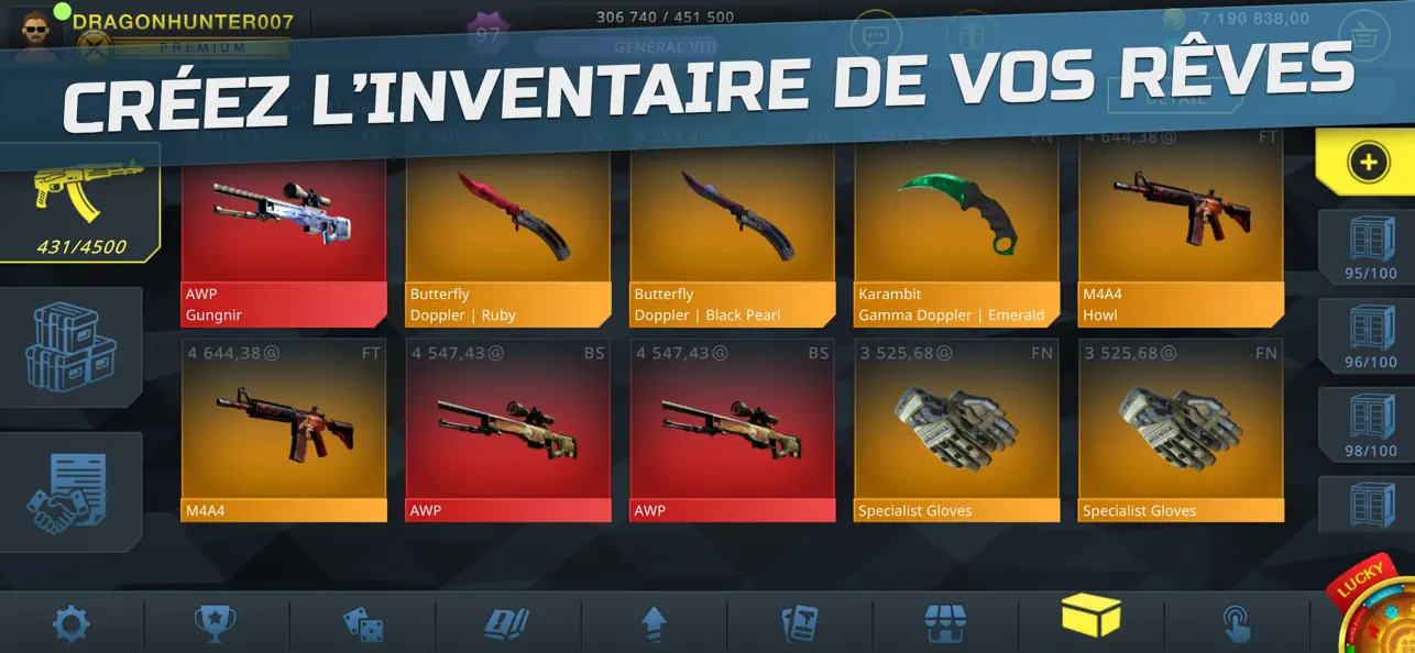 Screenshot #1 pour Case Chase Clicker: CSGO Skins