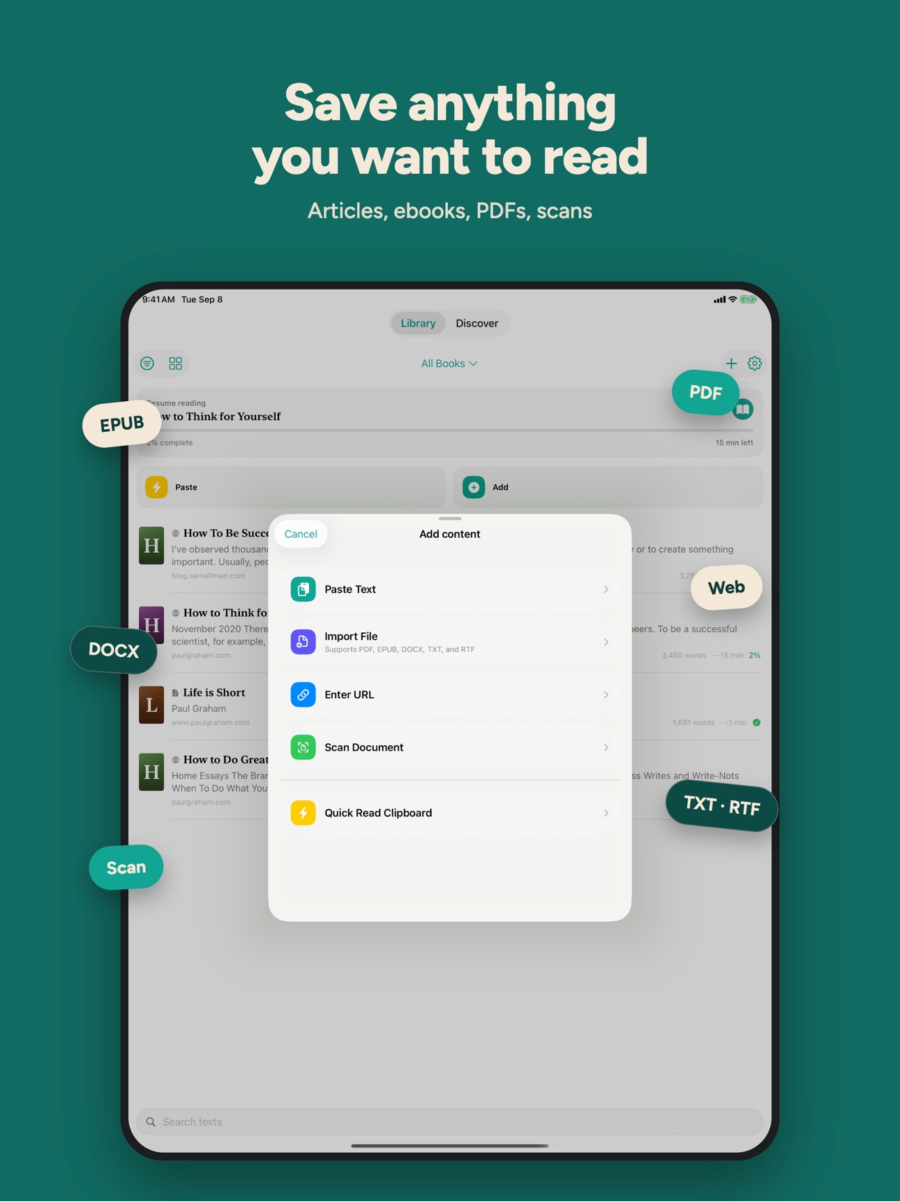 Screenshot 8 of Unpile: EPUB & Read Later