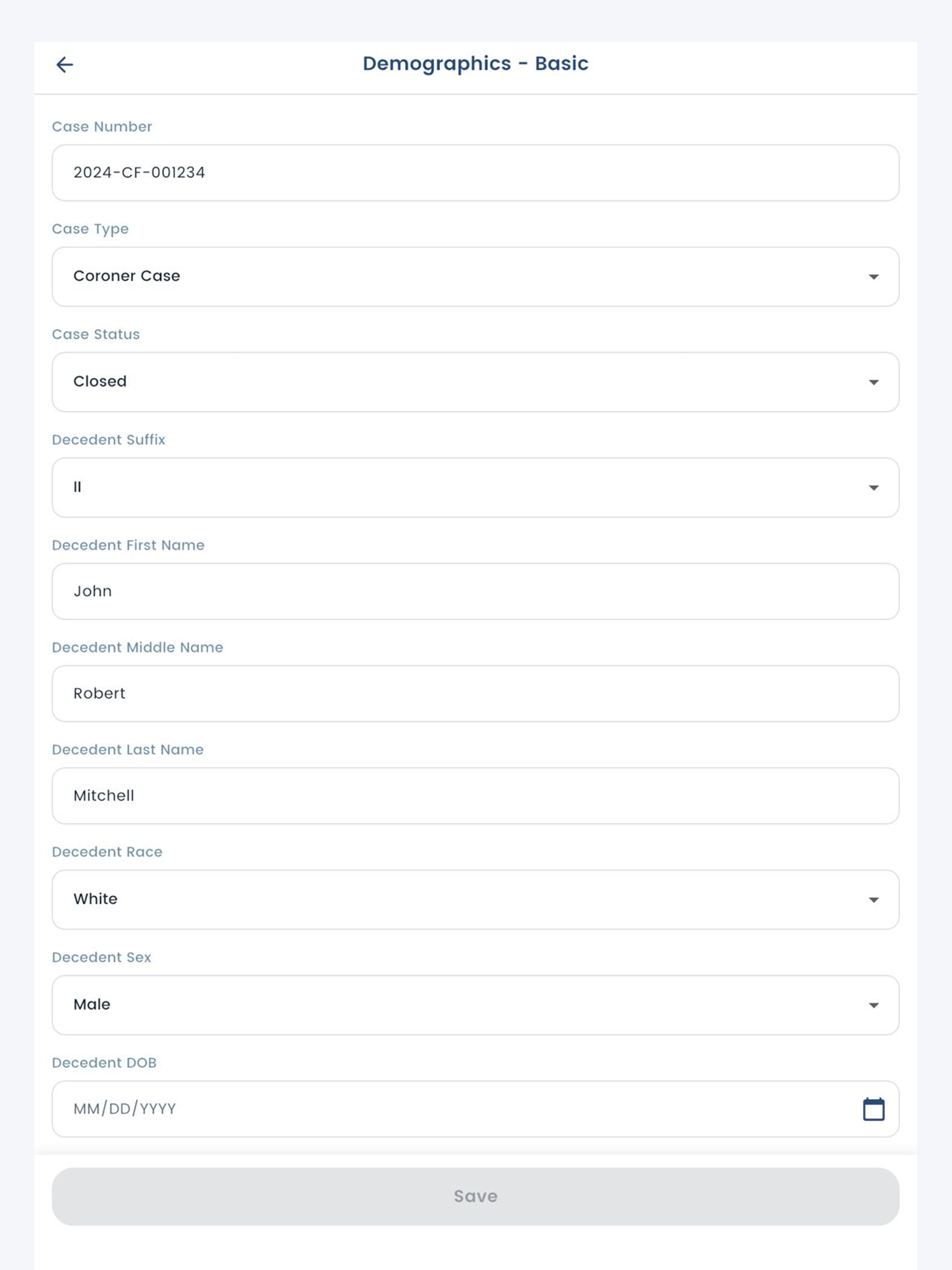 Coroner Files App