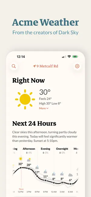 Acme Weather iPhone screenshot 1