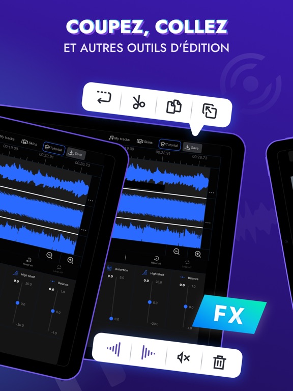 Screenshot #5 pour Editeur Audio: Montage, Mixage