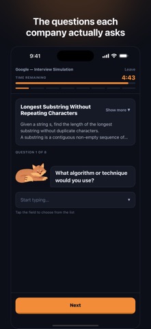 AlgoFox: Tech Interview Prep Screenshot 1 of 7