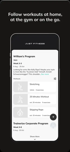 Just Fitness Training App screenshot 2