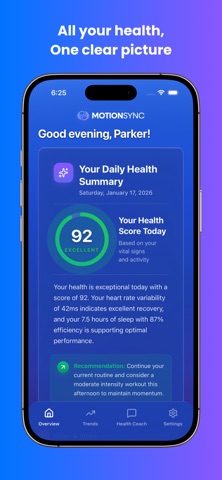 MotionSync iPhone screenshot